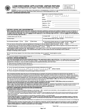 Loan Discharge Application