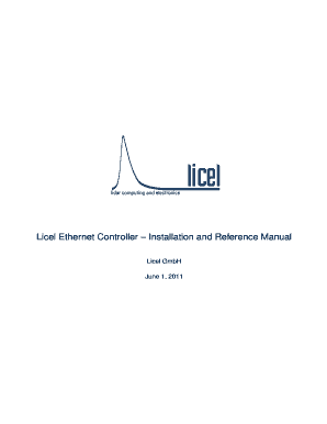 Licel Ethernet Controller -- Installation and Reference Manual