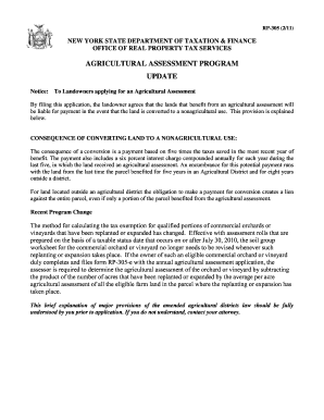 New York Agricultural Assessment Application