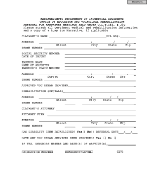 Massachusetts Mandatory Meeting Referral Form