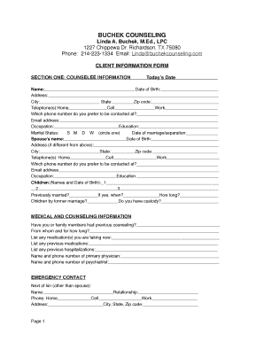 Client Information Form