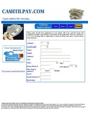 Delaware FastCash Loan Application