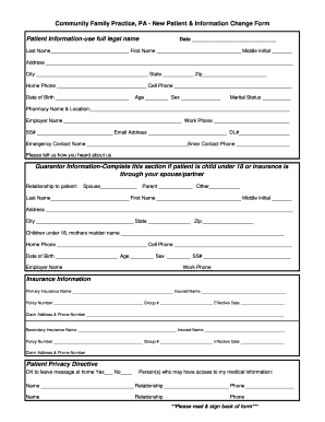 New Patient Registration Form