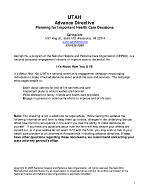 Utah Advance Directive
