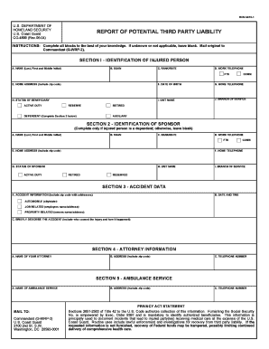 Report of Potential Third Party Liability ( CG - 4899 - D1south . org - d1south