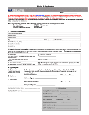 USPS Mailer ID Application