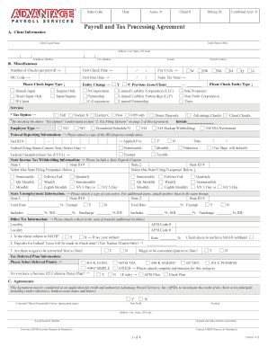 1099 letter to clients - payroll and tax processing agreement form