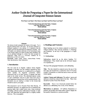 A4 ruled sheet template - ijcsi paper template form