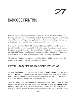 pastperfect barcoding form