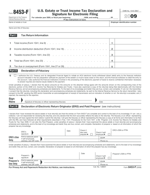 Form 8453-F 2009