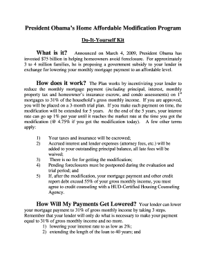 Obama Home Affordable Modification Program