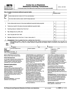 IRS Form 8876 Settlement Factoring Transactions