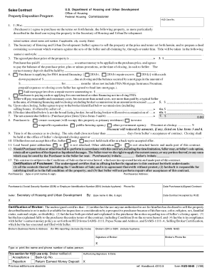 HUD-9548 Sales Contract
