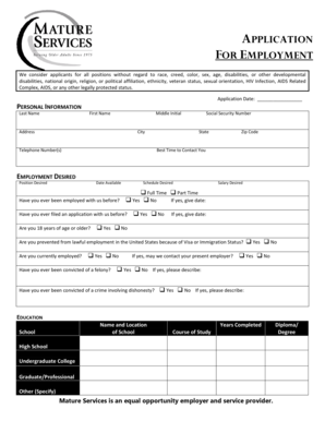 Employment Application Form