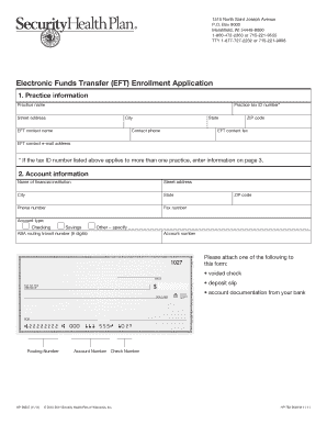 Electronic Funds Transfer Enrollment Application