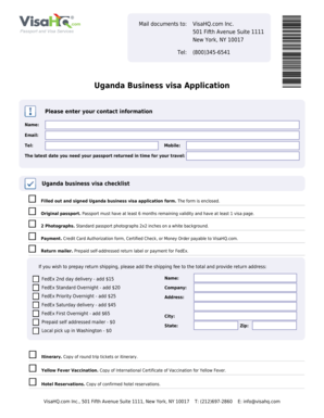 Uganda Business Visa Application