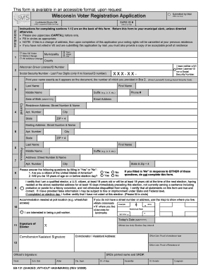 Wisconsin Voter Registration Application