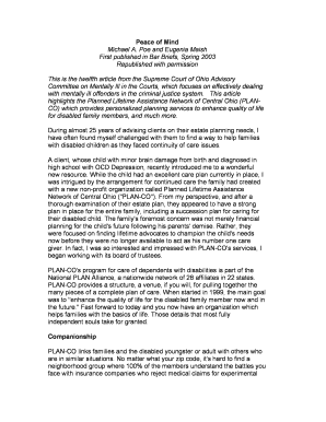 Peace of Mind Michael A. Poe and Eugenia Maish ... - Supreme Court - supremecourt ohio