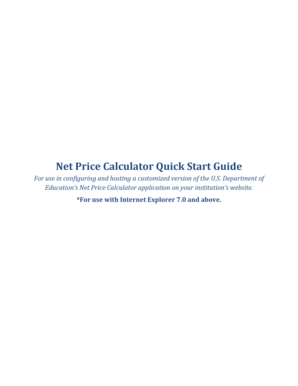 Net Price Calculator Quick Start Guide - Internet Explorer - NAICU - naicu