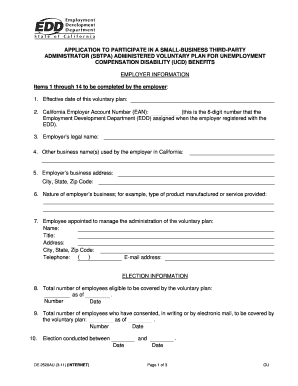 Memo style report - APPLICATION TO PARTICIPATE IN A SMALL-BUSINESS THIRD ... - edd ca