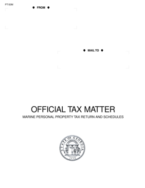 Georgia Marine Personal Property Tax Return