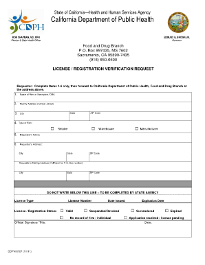 cdph food and drug branch letterhead form