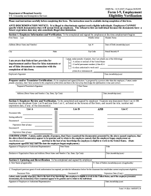 Form I-9, Employment Eligibility Verification - hopkinsmedicine