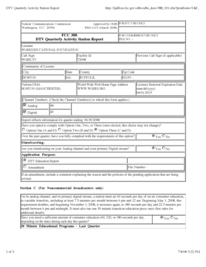 FCC DTV Quarterly Activity Station Report