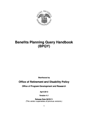 benefits planning query handbook form