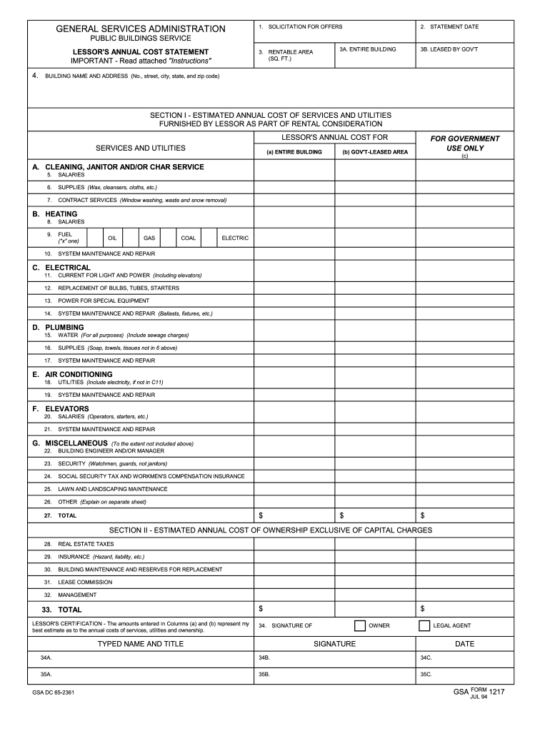 Gsa Form 1217 Fillable Fill Out Sign Online DocHub