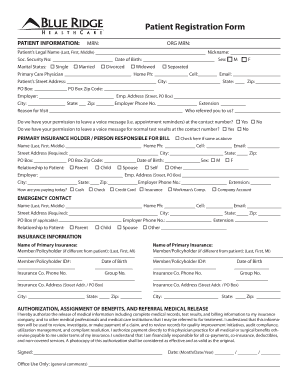 Patient Registration Form
