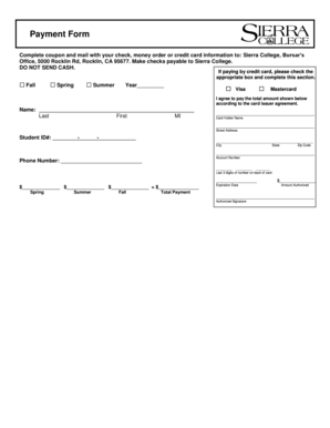 Sierra College Payment Form