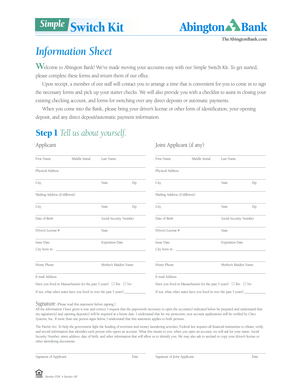 Abington Bank Simple Switch Kit