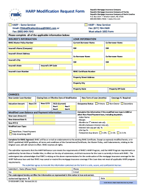 rmic harp modification form