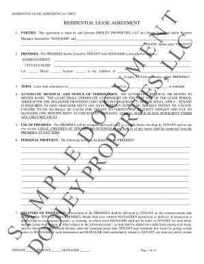 Lease Agreement - Dooley Properties