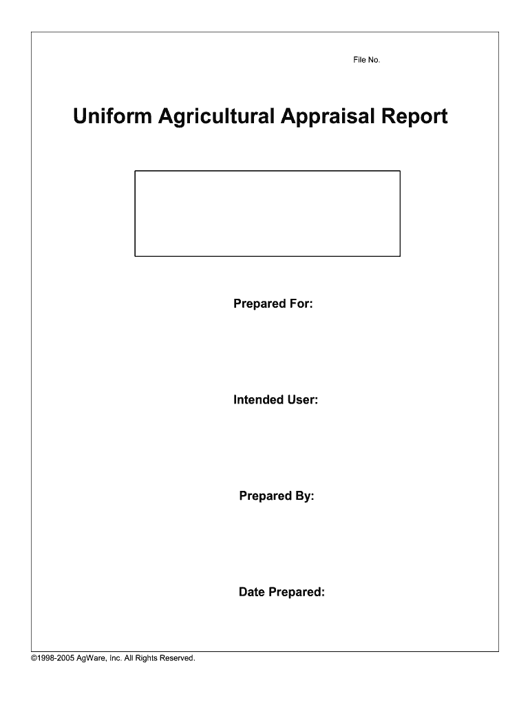 uniform agricultural appraisal report 2005 Preview on Page 1