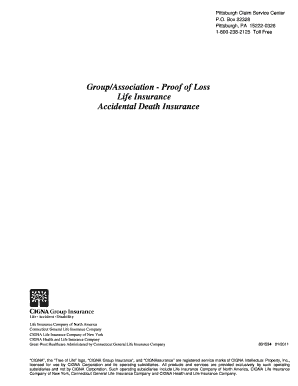 CIGNA Life Insurance Claim Form