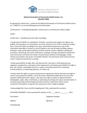 NACHC Media Release Form
