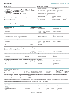 Personal Loan Application Form