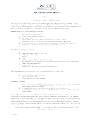 loan modification form cfe