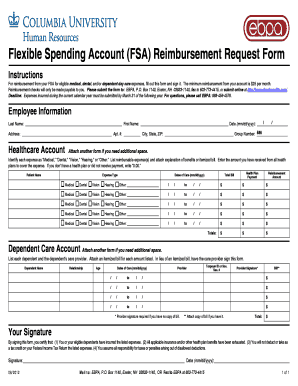 FSA Reimbursement Request Form