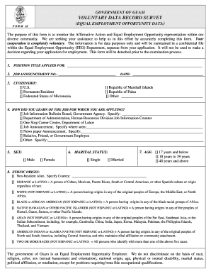 Government of Guam Employment Application
