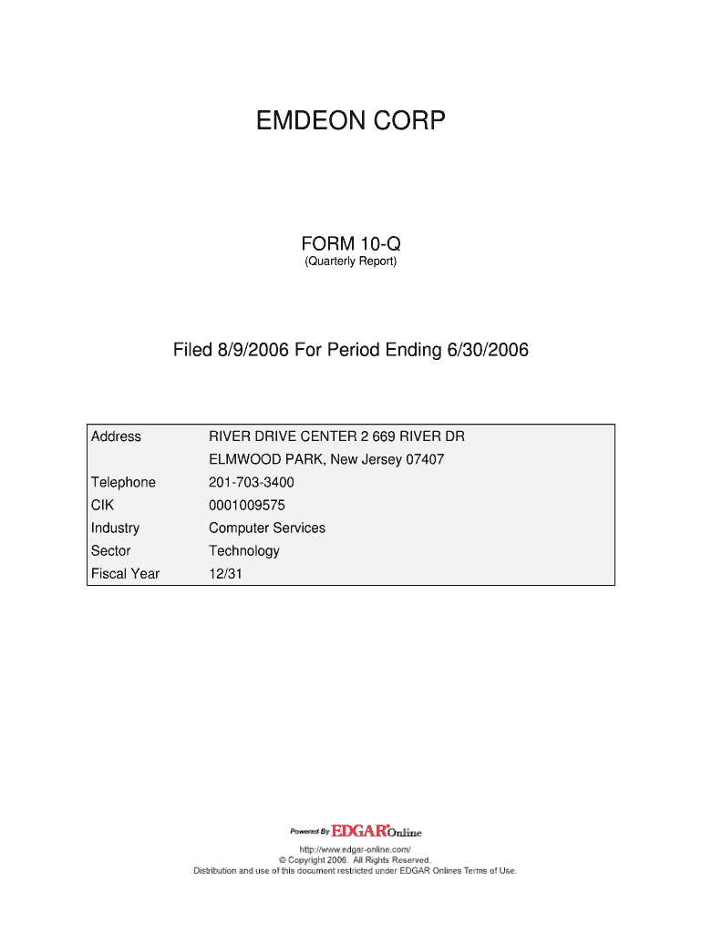 EMDEON CORPORATION - Shareholder Preview on Page 1