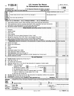 Form 1120-H for Homeowners Associations