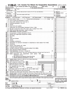 US Federal Income Tax Return for Cooperative Associations