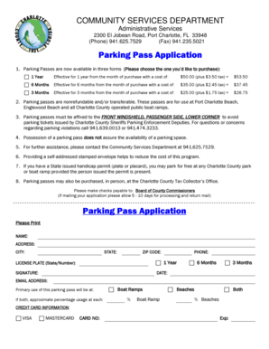 Parking Pass Application