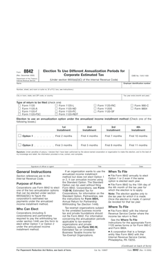 IRS Form 8842 Election