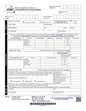 tax form 2038