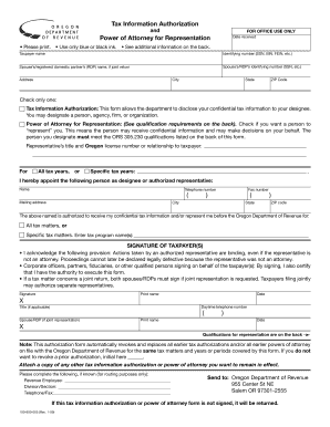 Oregon Power of Attorney Form 800- 005 - Snyder & Foster CPAs PC