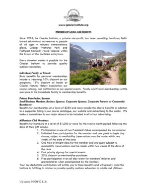 Glacier Institute Membership Form